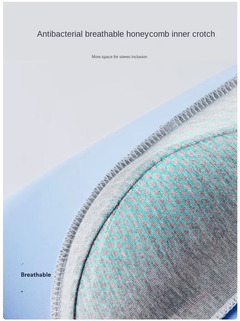 4Pcs Boxer Shorts Men'S Ice Silk Underwear Cool Underpants Breathable Sexy Thin Panties U Convex Lingerie Wholesale Lots L-6XL